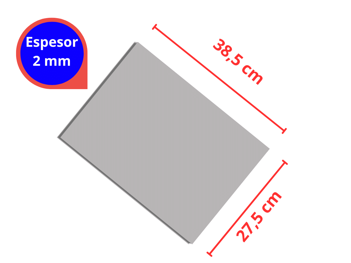 Pack 5 Pliegos De Cartón Piedra 2 mm Tamaño 27.5 X 38.5 cm