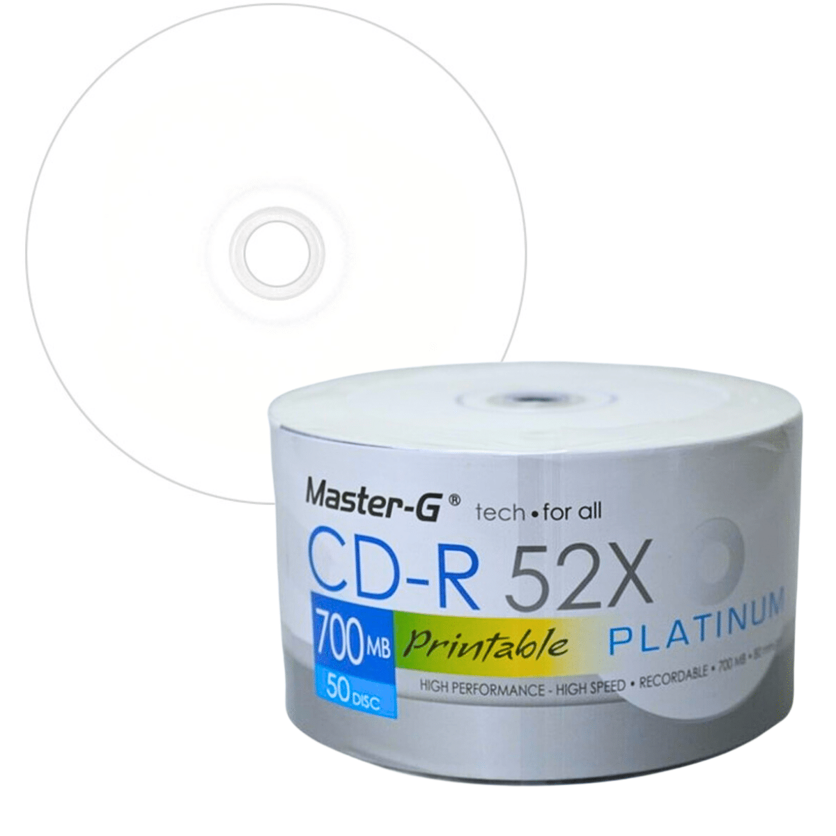 CD-R Master-G 52x Imprimible 700 MB Pack 50 Unidades