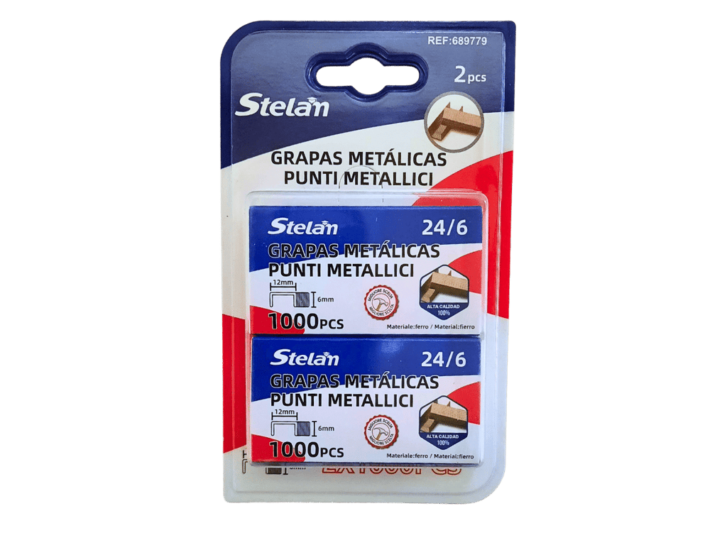 Corchetes Metálicos 24/6 2000 Corchetes De 12x6 mm Cada Grapa