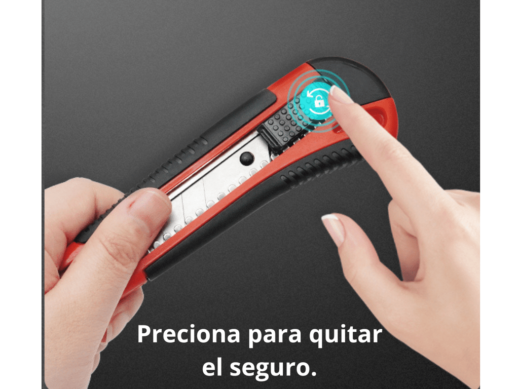 Cutter Corta Cartón Hoja De 18 mm Cambiable, Facil De Cortar