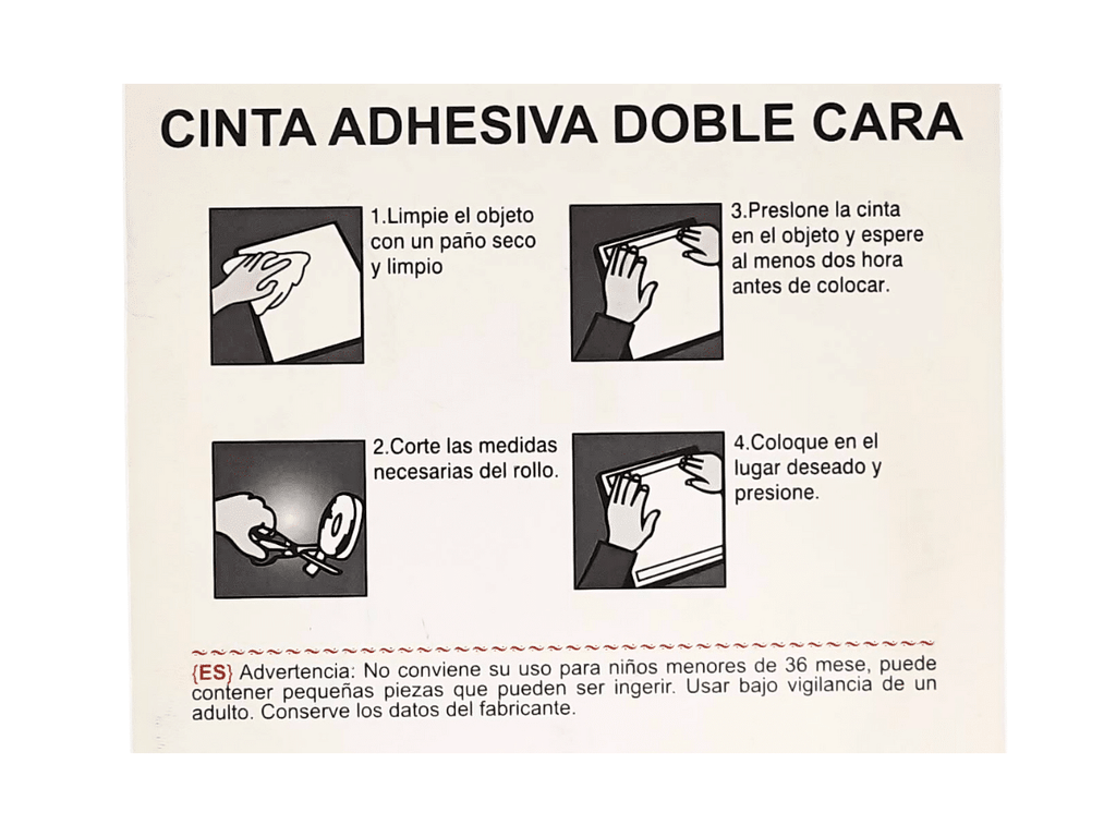 Cinta Doble Contacto 24mm X 3 Metros Cinta Doble Faz Tipo Espuma