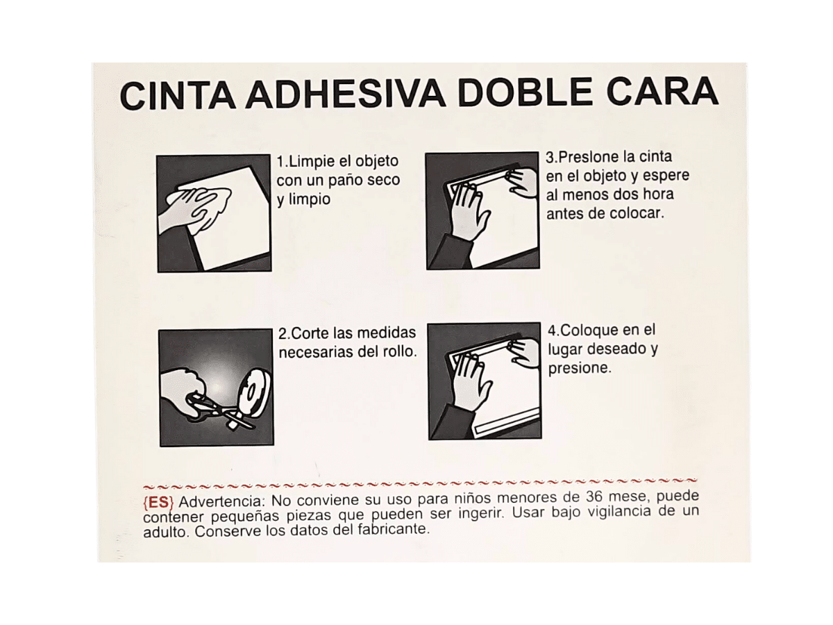 Cinta Doble Contacto 24mm X 2 Metros Cinta Doble Faz Tipo Espuma