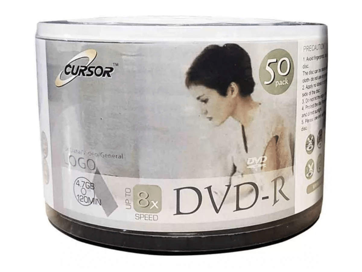 DVD-R Cursor 8x Con logo 4.7GB - Pack 50 Unidades