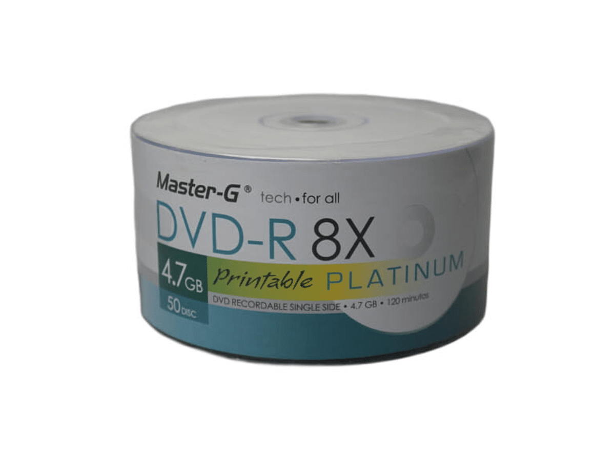DVD-R Imprimible 8x Master G Platinum 4.7GB 50 Unidades