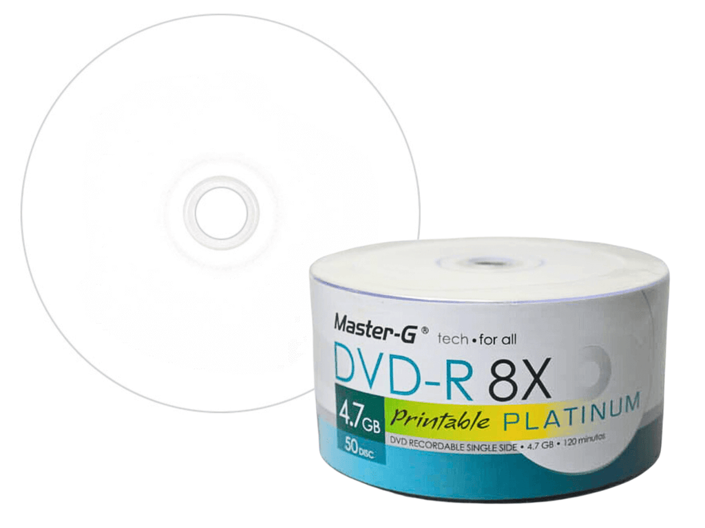 DVD-R Imprimible 8x Master G Platinum 4.7GB 50 Unidades