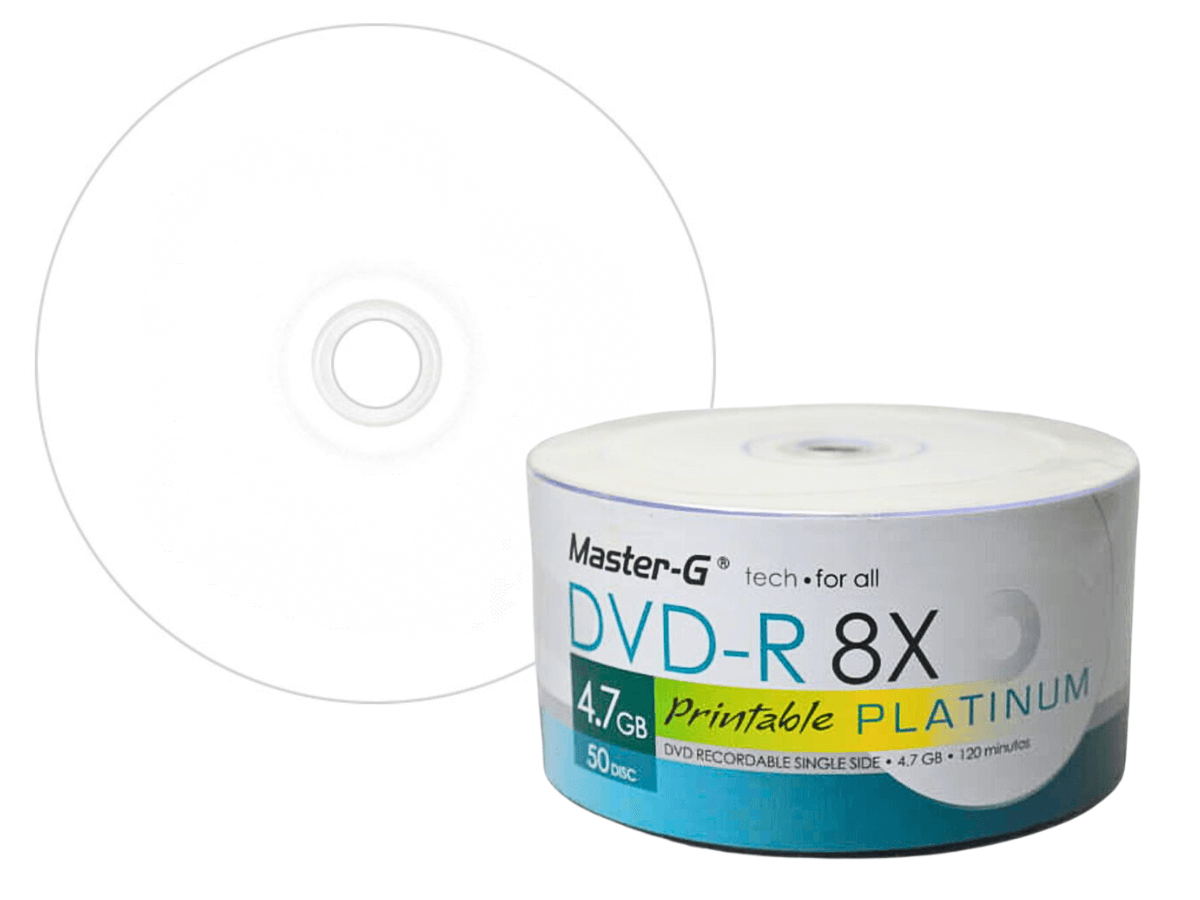 DVD-R Imprimible 8x Master G Platinum 4.7GB 50 Unidades