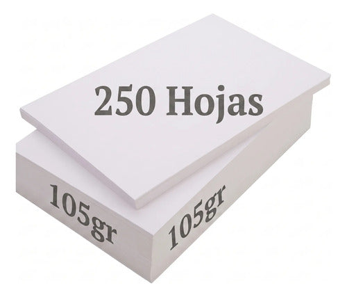 Papel Bond 105gr A5 (15.3x21.5) 250 Hojas Ideal Para Agendas