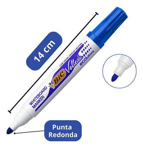 Marcador Bic Para Pizarra Ecolutions Punta Redonda