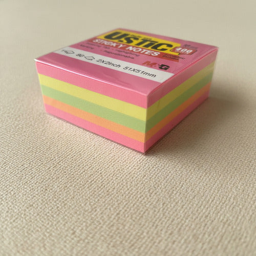 Notas Adhesivas  51x51mm 400 Ud M&G Uso Diario 5 Colores Neón