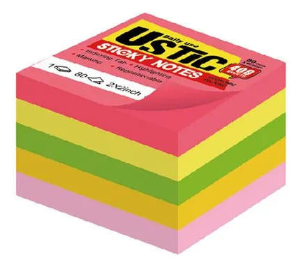 Notas Adhesivas  51x51mm 400 Ud M&G Uso Diario 5 Colores Neón