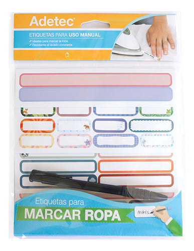 Etiquetas Para Marcar Ropa Y Uniformes Con Diseños Varios