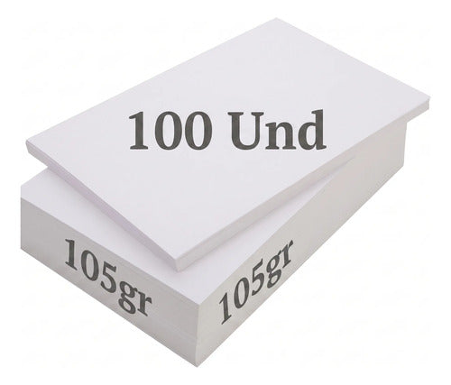 Papel Bond 105gr A5 (15.3x21.5) 100 Hojas Ideal Para Agendas