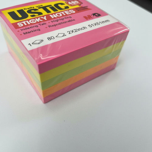 Notas Adhesivas  51x51mm 400 Ud M&G Uso Diario 5 Colores Neón
