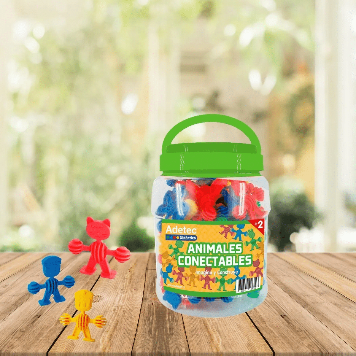 Juego Didáctico De Animales Conectables 40 Piezas Adetec - 612