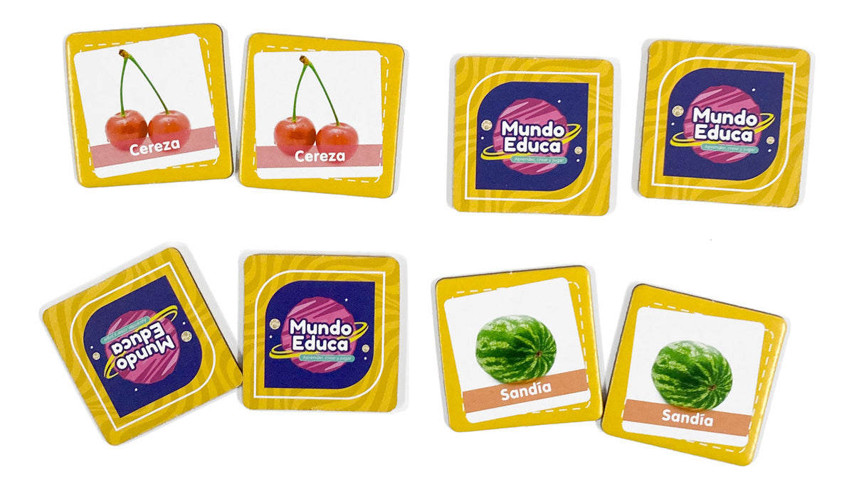 Pack Memorice 2 Tematicas Animales Y Frutas Adetec Didáctico