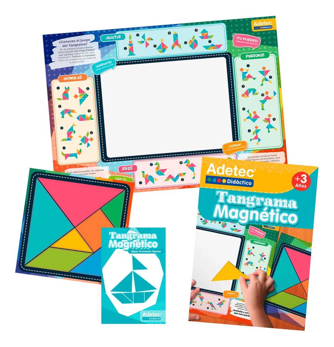 Lámina Magnética De Tangrama Juega Y Aprende Adetec