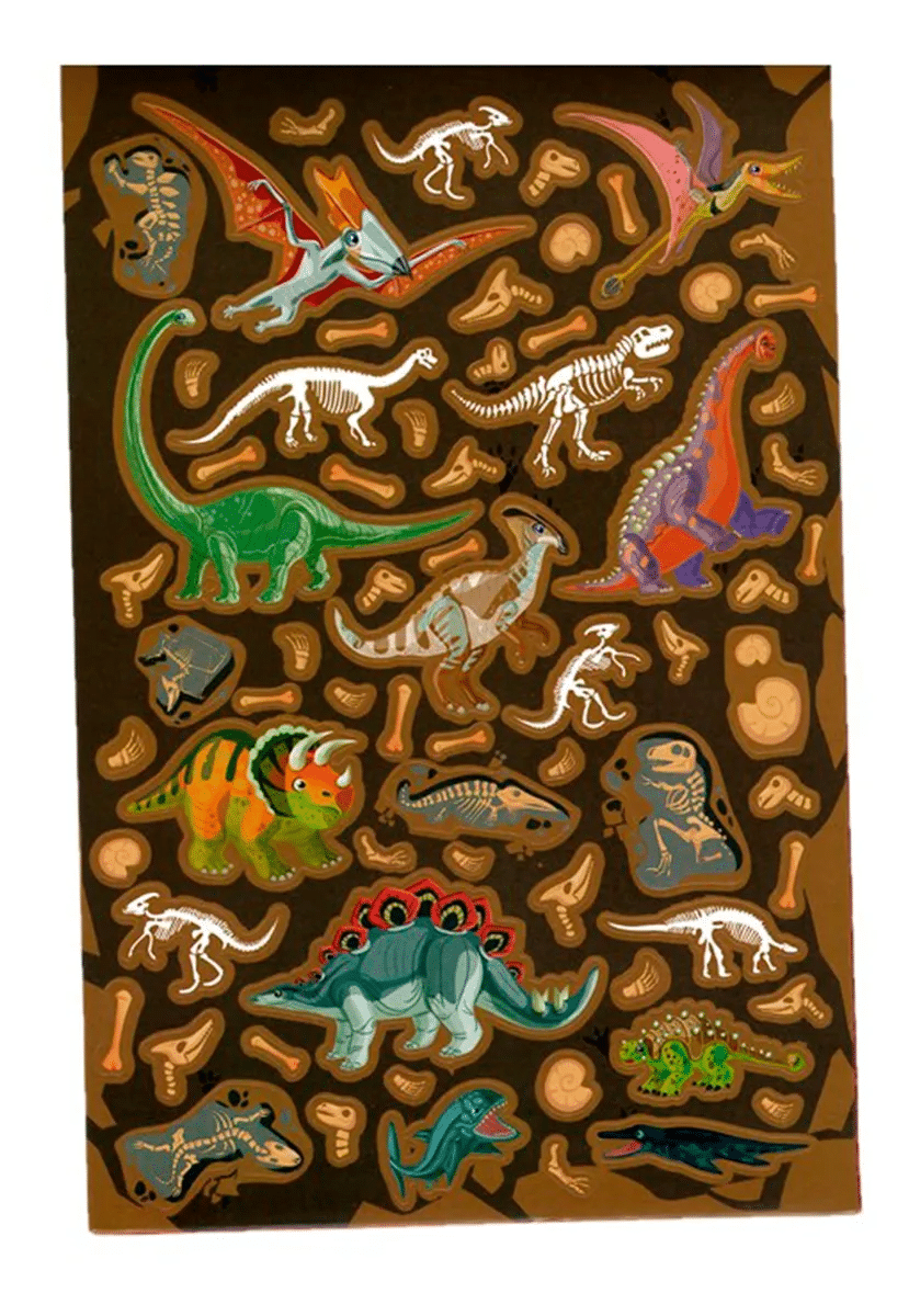 Block De Stickers Dinosaurios +300 Stickers
