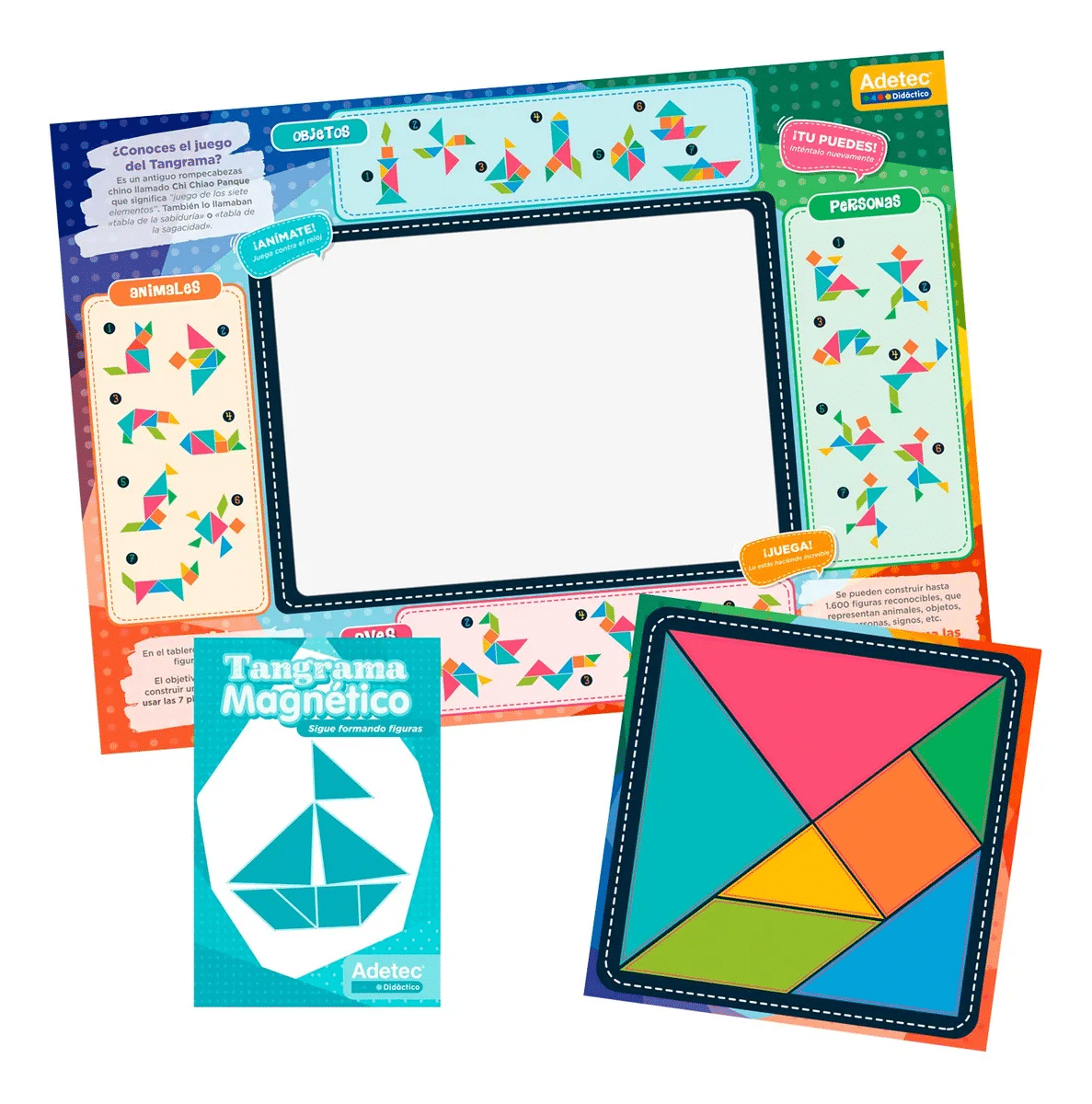 Lámina Magnética De Tangrama Juega Y Aprende Adetec