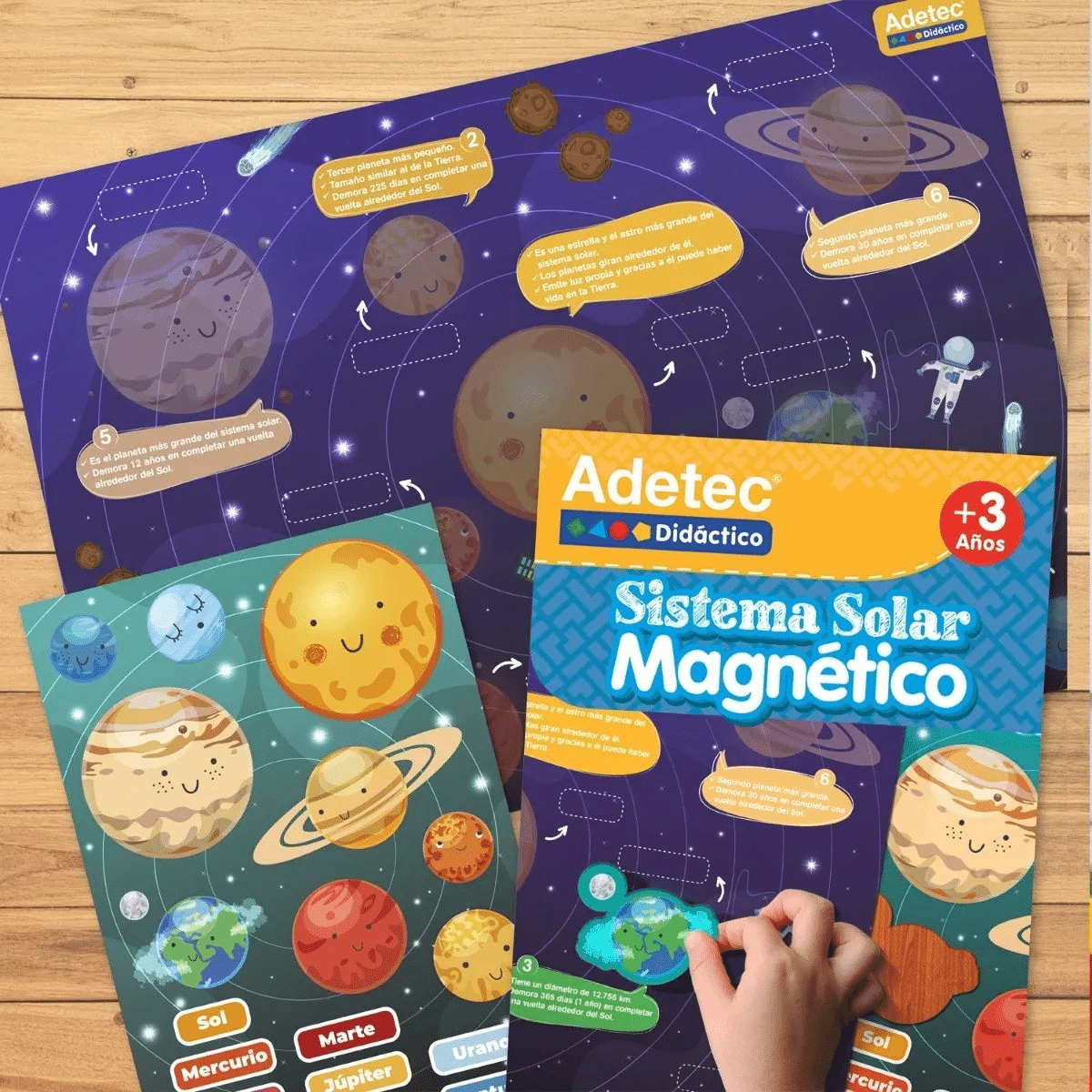 Lámina Magnética Sistema Solar, Juego Didáctico +3años
