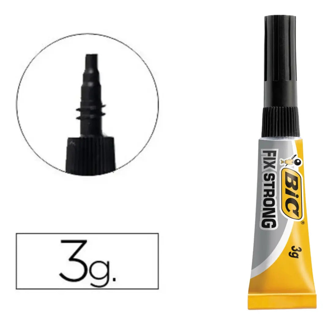 Pack 3 Pegamento Líquido Bic Fix Strong 3gr c/u