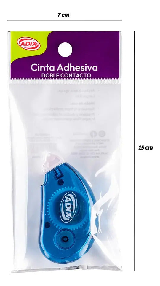 Cinta Doble Contacto Adix 8m, con Dispensador