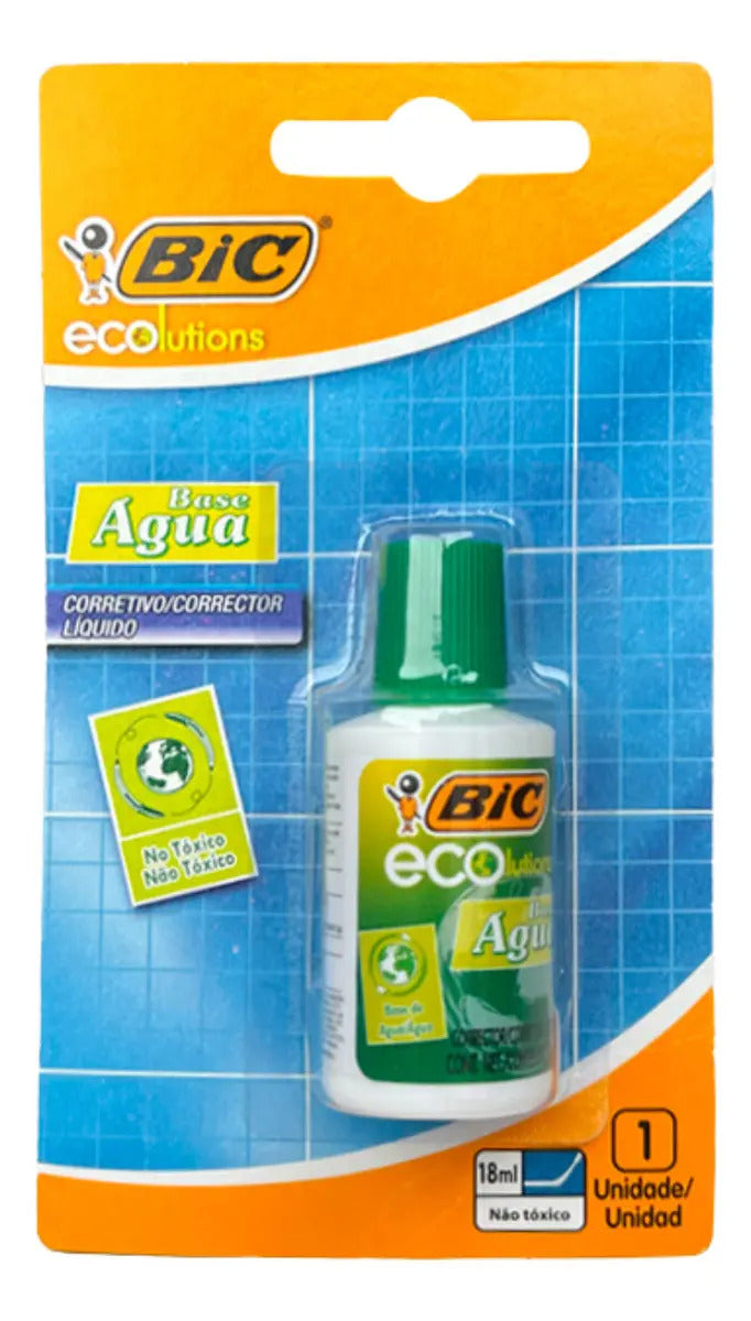 Corrector Líquido Bic White School 18 ml Base Agua
