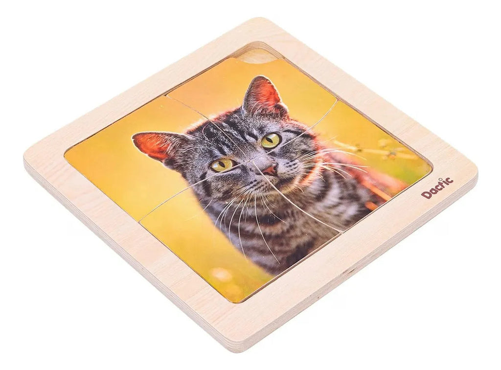 Puzzle de Madera Gato 4 Piezas Dactic