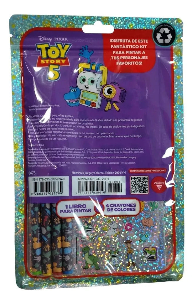 Libro Colorear Toy Story 5 + 4 Crayones
