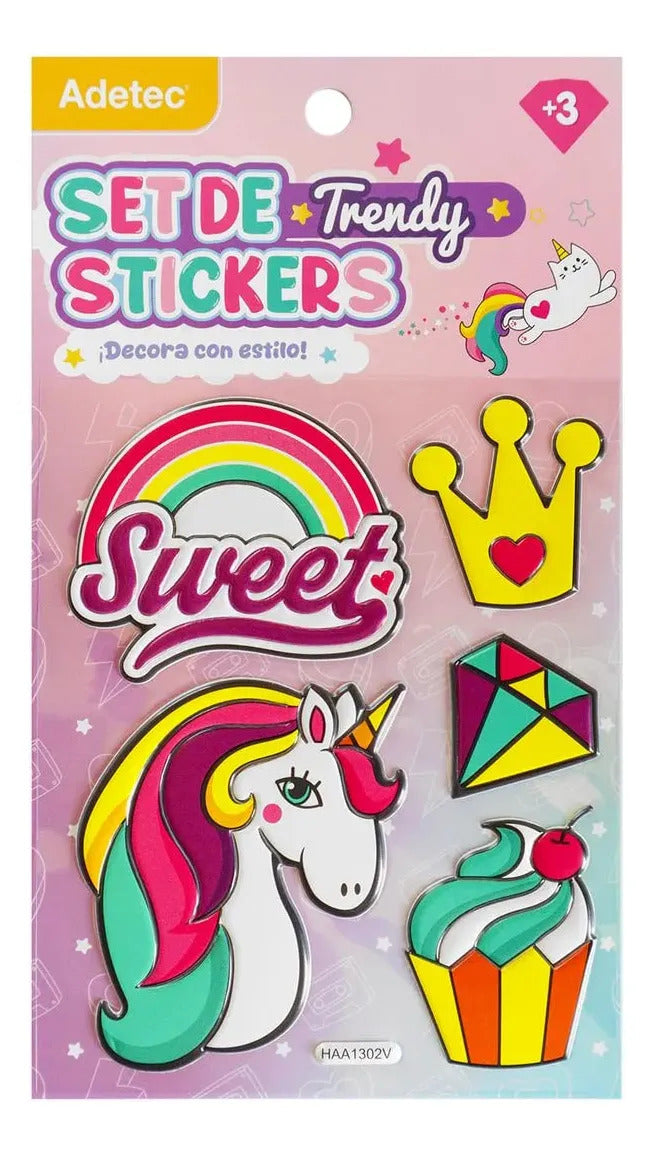 Block De Stickers Decorativos Relieve Adetec Diseño Infantil