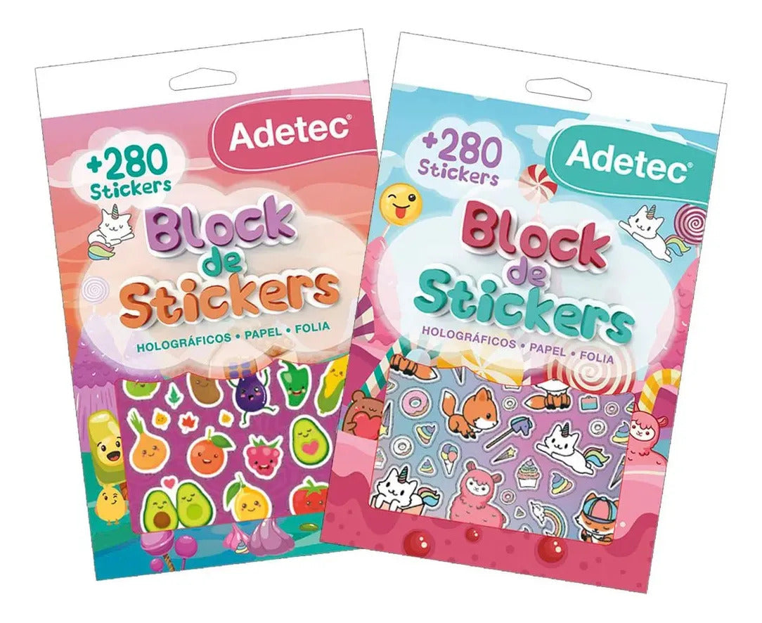 Stickers Adetec Niña Kawaii y Nam Nam Pack 3
