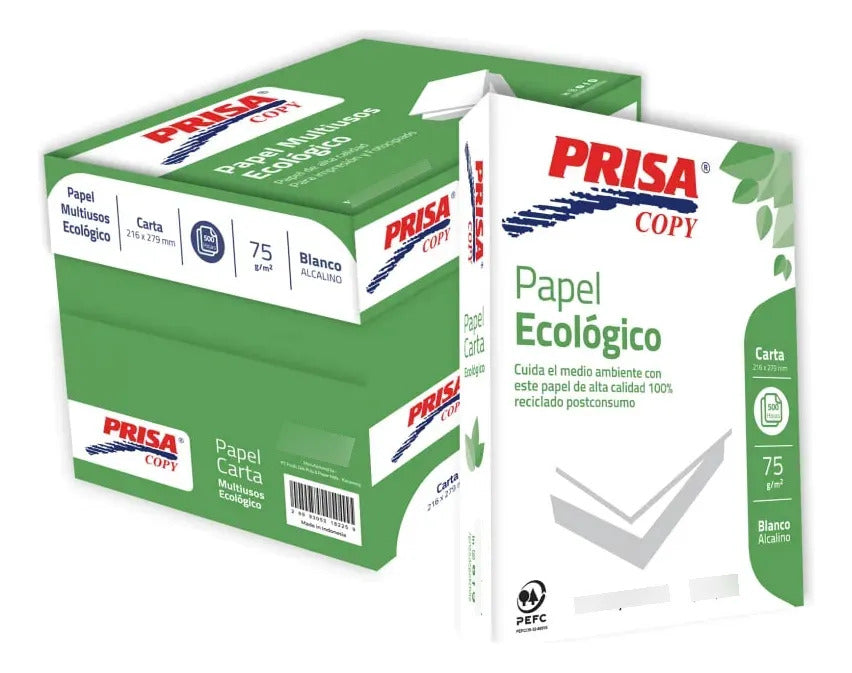 Resma Papel Fotocopia Prisa Carta 75 g 500 Hojas