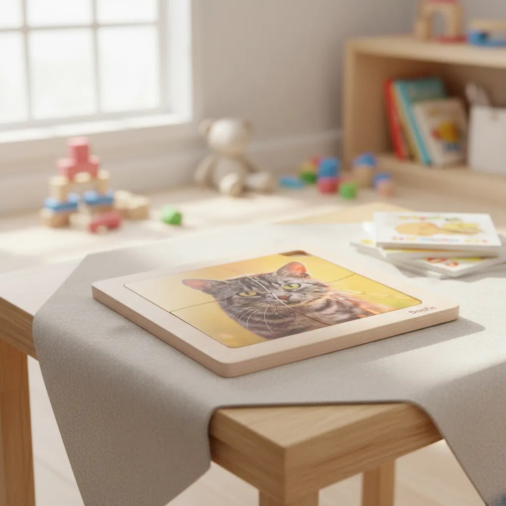 Puzzle de Madera Gato 4 Piezas Dactic