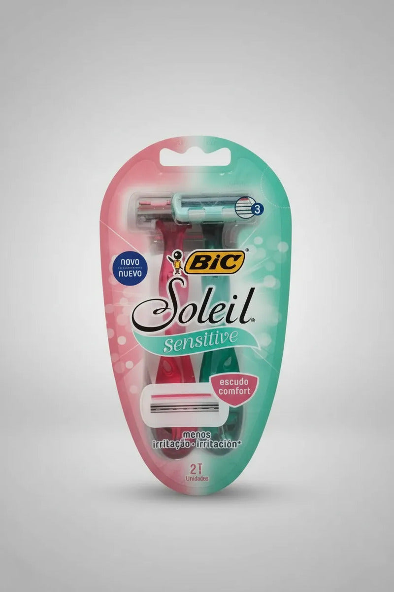 Bic Soleil Sensitive: Maquinilla Desechable 3 Hojas Pack 2ud