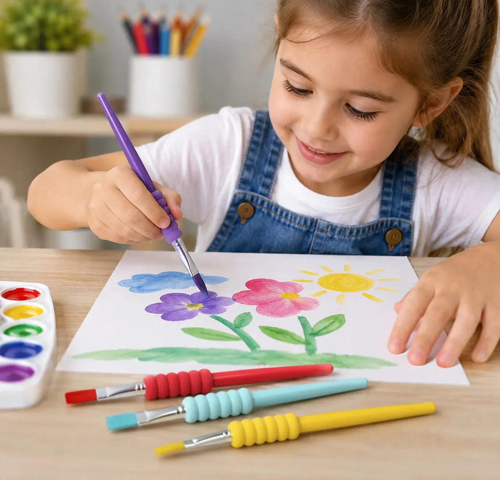 Set 3 Pinceles Infantiles Giorgione Grip Ergonómico