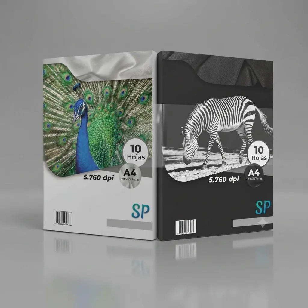 Pack Papel Transfer para Telas Claras y Oscuras A4