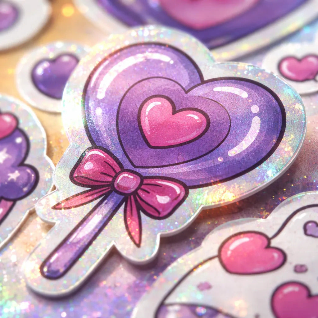 Stickers Holográficos Decorativos Adetec Niños