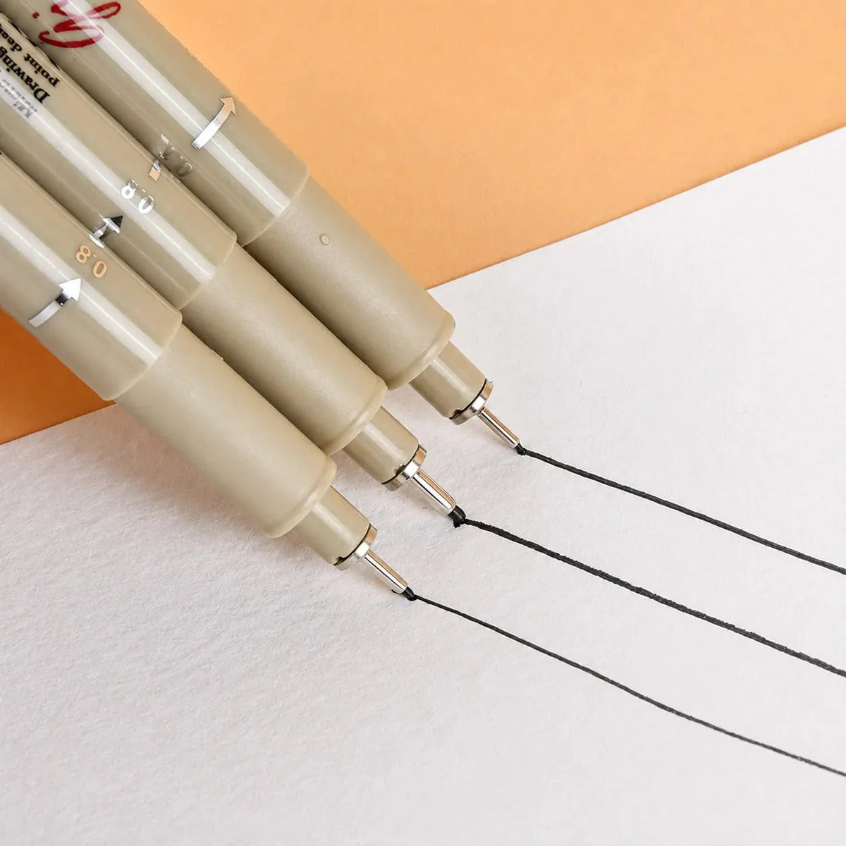 Set 3 Tiralíneas Giorgione Microlineador Dibujo