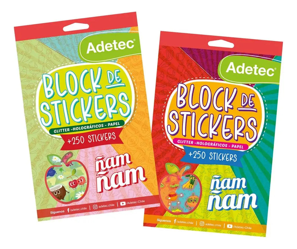 Stickers Adetec Niña Kawaii y Nam Nam Pack 3