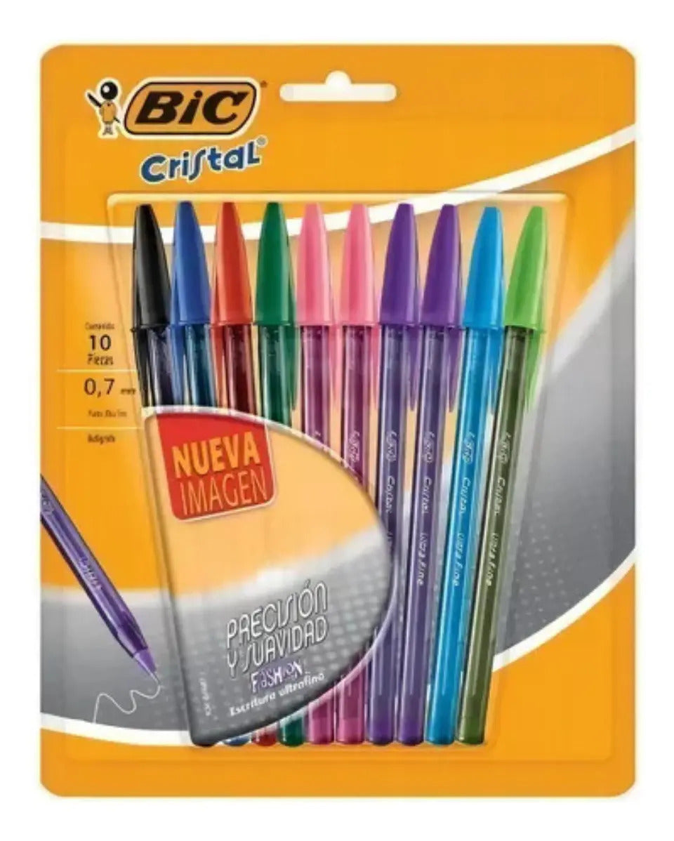 Bolígrafo Bic Ultrafino 0.7 mm Pack 10 Unidades