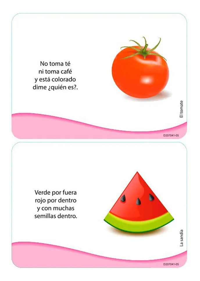 Láminas de Adivinanzas Dactic 60 Piezas +5 Años