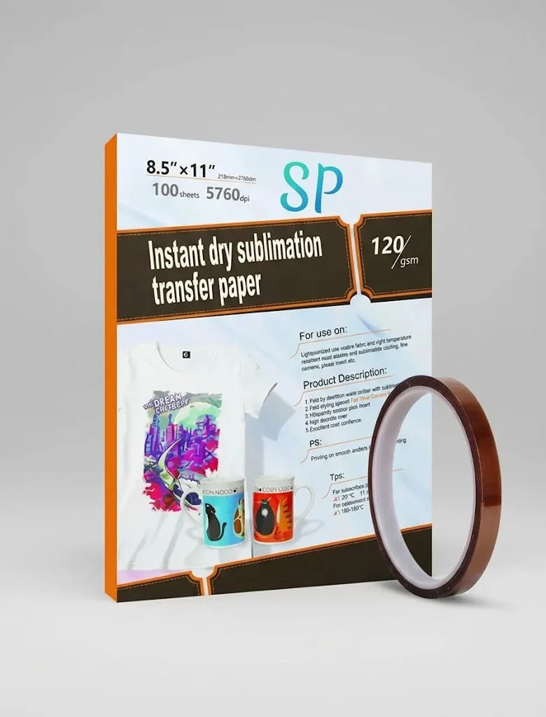 Pack Papel Sublimación Carta + Cinta Térmica