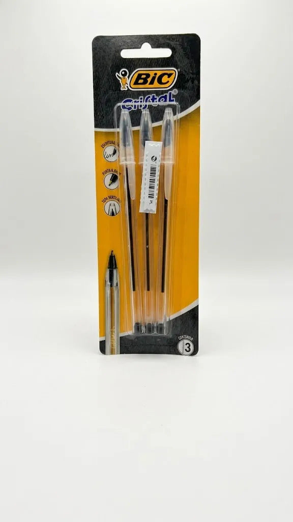 Bolígrafo Bic Cristal 0.8mm Fino Intenso Pack 3 Unidades