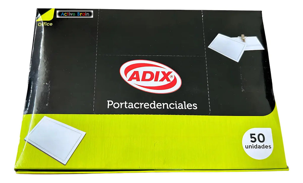 Portacredencial Adix Transparente Semi-rígido Con Broche 50 Unidades