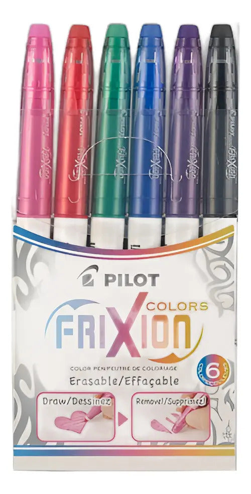 Set 6 Marcadores Pilot Frixion Tinta Borrable