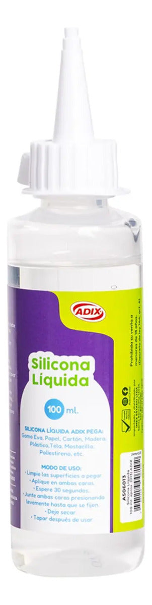 Silicona Líquida Adix 100 Ml Pegamento Transparente Fuerte