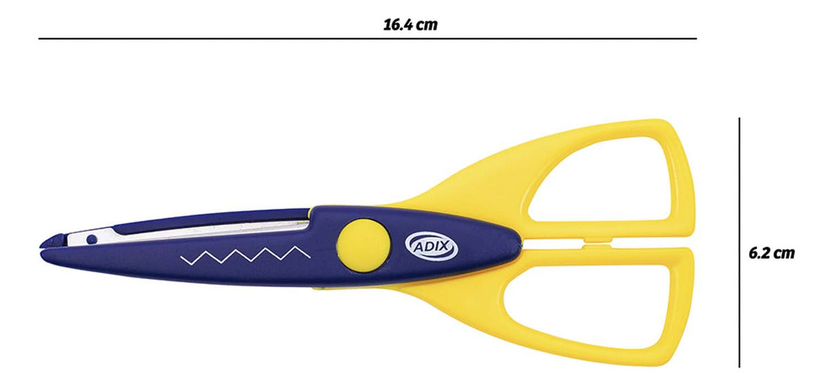 Tijera De Corte En Zig-zag Adix Amarillo