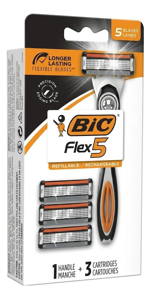 Máquina Afeitar Bic Flex 5 Hybrid + 3 Repuestos
