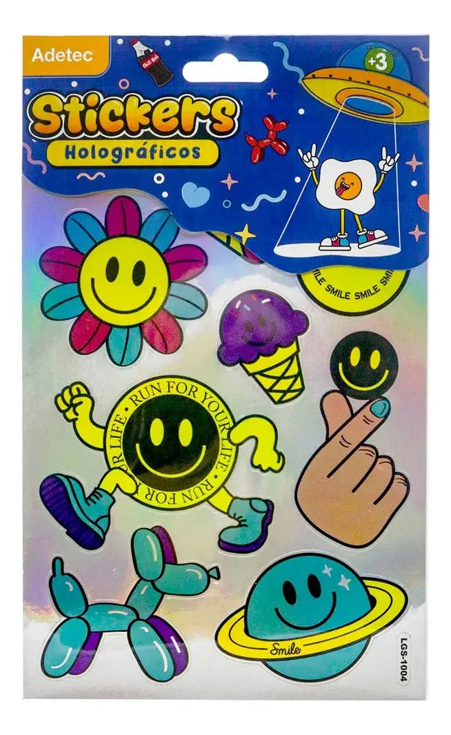 Lámina de Stickers Holográficos Juvenil