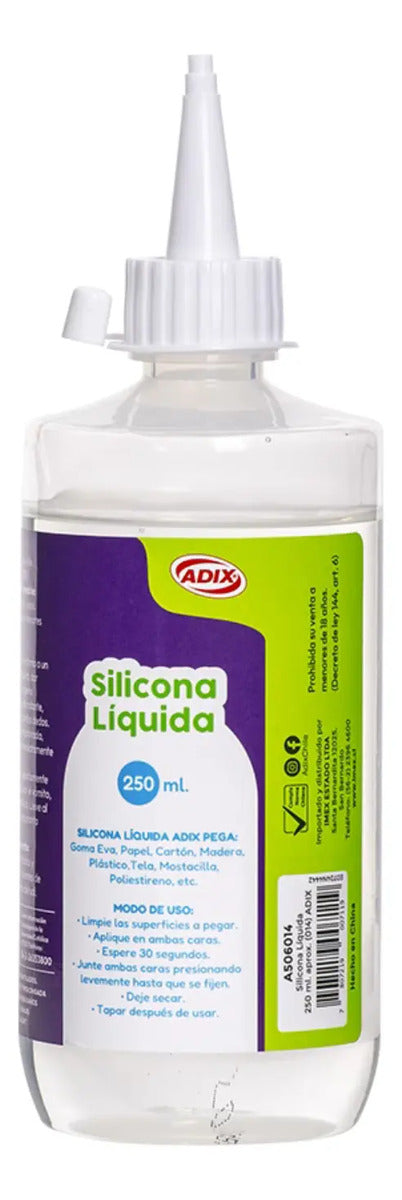 Pegamento Líquido Adix 250 Ml Silicona Transparente Fuerte