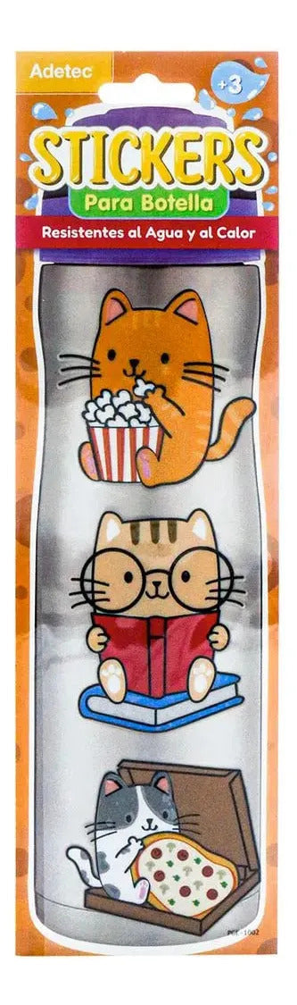 Block de Stickers para Botella Diseño Adetec
